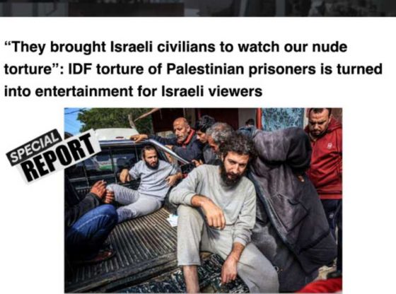 Israëlische burgers werden toegelaten om naaktmarteling te filmen’ – vertellen gevangenen Euro-Med Monitor